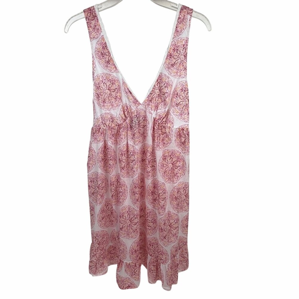Calypso St Barth for Target Pink Medallion-Print Cotton Nightgown Nightie Size M